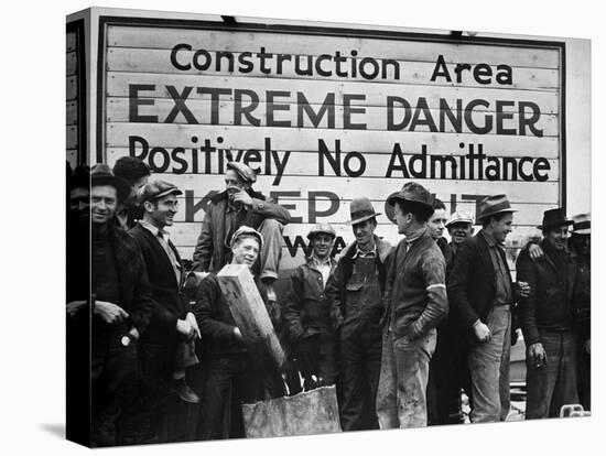 Construction Area: Extreme Danger, Positively No Admittance, Keep Out, at Grand Coulee Dam-Margaret Bourke-White-Stretched Canvas