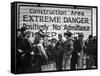 Construction Area: Extreme Danger, Positively No Admittance, Keep Out, at Grand Coulee Dam-Margaret Bourke-White-Framed Stretched Canvas