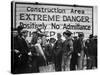 Construction Area: Extreme Danger, Positively No Admittance, Keep Out, at Grand Coulee Dam-Margaret Bourke-White-Stretched Canvas