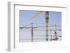 Construction Cranes in Central Doha.-Jon Hicks-Framed Photographic Print