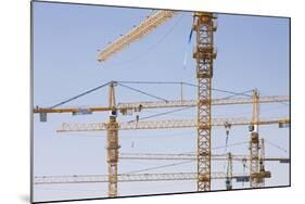 Construction Cranes in Central Doha.-Jon Hicks-Mounted Photographic Print