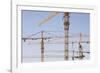 Construction Cranes in Central Doha.-Jon Hicks-Framed Photographic Print