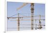 Construction Cranes in Central Doha.-Jon Hicks-Framed Photographic Print