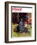 "Construction Crew" Saturday Evening Post Cover, August 21,1954-Norman Rockwell-Framed Giclee Print