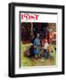 "Construction Crew" Saturday Evening Post Cover, August 21,1954-Norman Rockwell-Framed Giclee Print