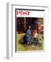 "Construction Crew" Saturday Evening Post Cover, August 21,1954-Norman Rockwell-Framed Giclee Print