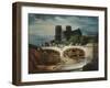 Construction du pont de l'Archevêché, vers 1828-null-Framed Giclee Print