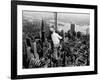 Construction for the Empire State Building's New 217 Foot Multiple Television Tower-null-Framed Photographic Print