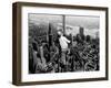 Construction for the Empire State Building's New 217 Foot Multiple Television Tower-null-Framed Photographic Print