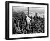 Construction for the Empire State Building's New 217 Foot Multiple Television Tower-null-Framed Photographic Print