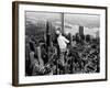 Construction for the Empire State Building's New 217 Foot Multiple Television Tower-null-Framed Photographic Print