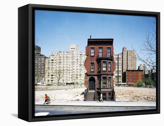 Construction in NYC: Land Being Cleared For 20 Story Building in East 60s-Dmitri Kessel-Framed Stretched Canvas