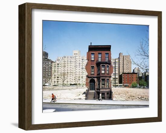 Construction in NYC: Land Being Cleared For 20 Story Building in East 60s-Dmitri Kessel-Framed Photographic Print