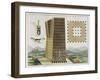 Construction of a Siege Tower, Etching, 1842-Franz Xaver Winterhalter-Framed Giclee Print