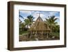 Construction of a traditional house, Ouvea, Loyalty Islands, New Caledonia, Pacific-Michael Runkel-Framed Photographic Print