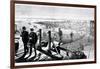 Construction of Brooklyn Bridge, New York-null-Framed Giclee Print