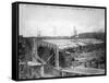 Construction of Crosley Field, Cincinatti Reds, Baseball Photo - Cincinnati, OH-Lantern Press-Framed Stretched Canvas