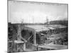 Construction of Crosley Field, Cincinatti Reds, Baseball Photo - Cincinnati, OH-Lantern Press-Mounted Art Print