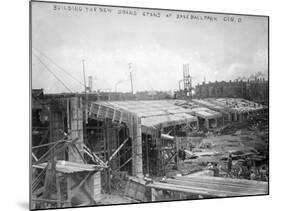 Construction of Crosley Field, Cincinatti Reds, Baseball Photo - Cincinnati, OH-Lantern Press-Mounted Art Print