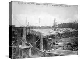 Construction of Crosley Field, Cincinatti Reds, Baseball Photo - Cincinnati, OH-Lantern Press-Stretched Canvas