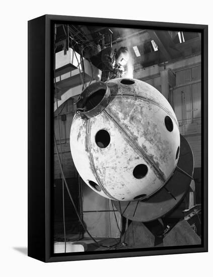 Construction of Deep Sea Inspection Chambers, Markham and Co, Chesterfield, Derbyshire, 1966-Michael Walters-Framed Stretched Canvas