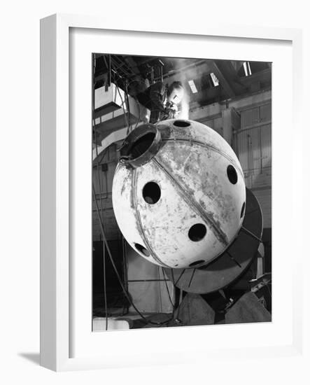 Construction of Deep Sea Inspection Chambers, Markham and Co, Chesterfield, Derbyshire, 1966-Michael Walters-Framed Photographic Print