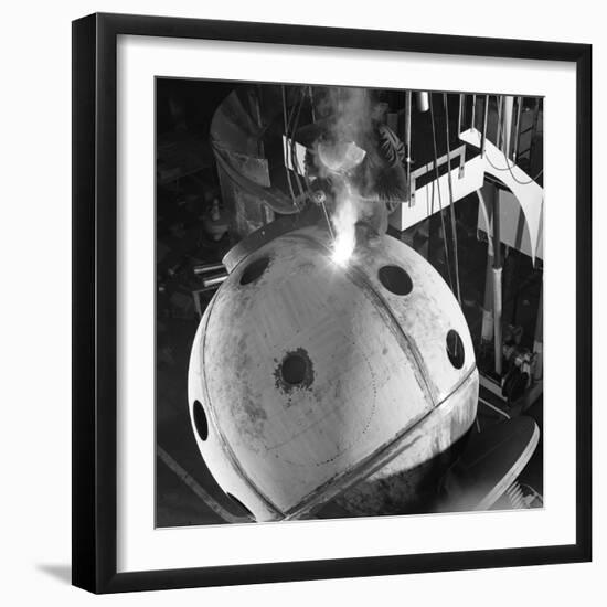 Construction of Deep Sea Inspection Chambers, Markham and Co, Chesterfield, Derbyshire, 1966-Michael Walters-Framed Photographic Print