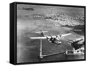 Construction of Golden Gate Bridge-null-Framed Stretched Canvas