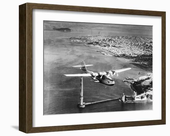 Construction of Golden Gate Bridge-null-Framed Premium Photographic Print