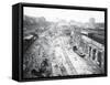 Construction of Grand Central Station-null-Framed Stretched Canvas