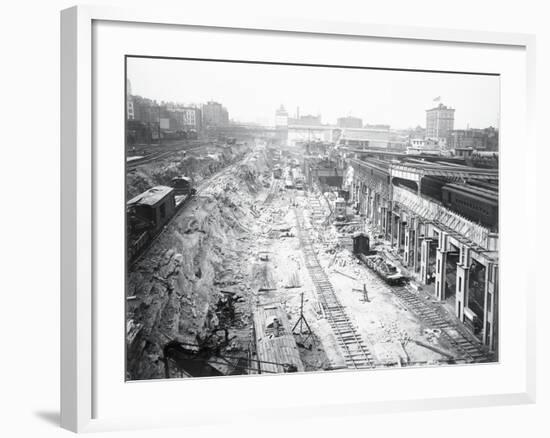 Construction of Grand Central Station-null-Framed Photographic Print