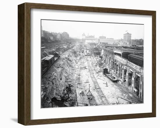 Construction of Grand Central Station-null-Framed Photographic Print