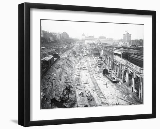 Construction of Grand Central Station-null-Framed Photographic Print