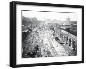 Construction of Grand Central Station-null-Framed Photographic Print