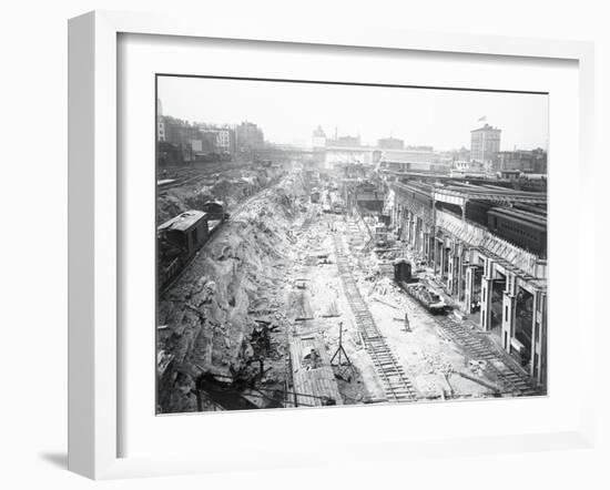 Construction of Grand Central Station-null-Framed Photographic Print