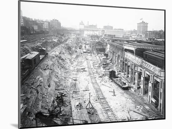 Construction of Grand Central Station-null-Mounted Photographic Print