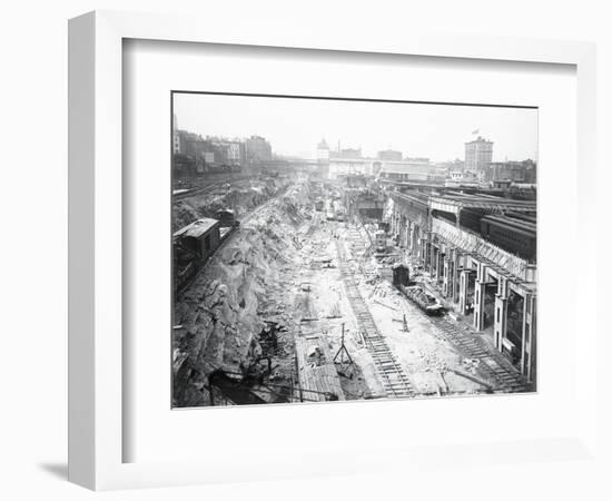 Construction of Grand Central Station-null-Framed Photographic Print