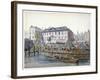 Construction of London Bridge, 1826-Edward William Cooke-Framed Giclee Print