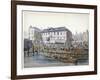 Construction of London Bridge, 1826-Edward William Cooke-Framed Giclee Print