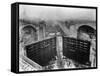 Construction of Panama Canal Locks-null-Framed Stretched Canvas