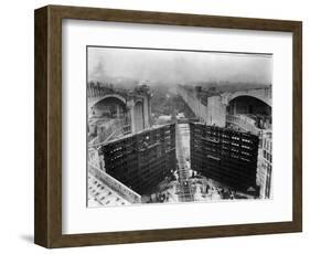 Construction of Panama Canal Locks-null-Framed Photographic Print