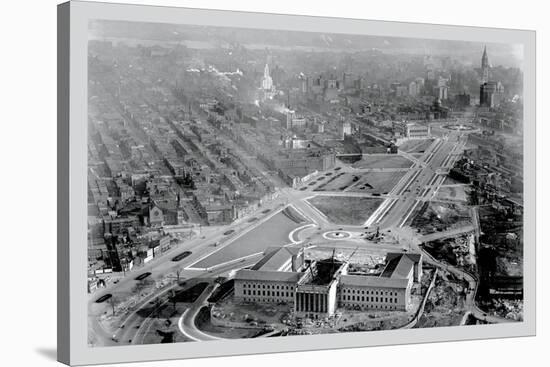 Construction of Philadelphia Museum of Art-null-Stretched Canvas