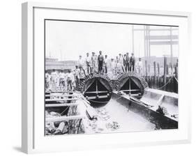 Construction of Philadelphia Streets-null-Framed Photo