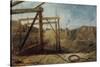 Construction of Seaham Harbour, 1830-Robert Mackreth-Stretched Canvas