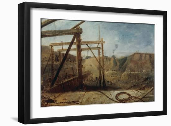 Construction of Seaham Harbour, 1830-Robert Mackreth-Framed Giclee Print