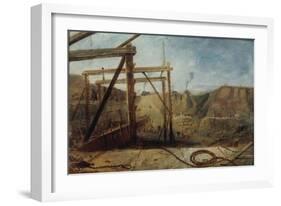 Construction of Seaham Harbour, 1830-Robert Mackreth-Framed Giclee Print