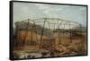 Construction of Seaham Harbour, 1831-Robert Mackreth-Framed Stretched Canvas