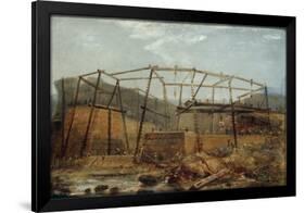 Construction of Seaham Harbour, 1831-Robert Mackreth-Framed Giclee Print