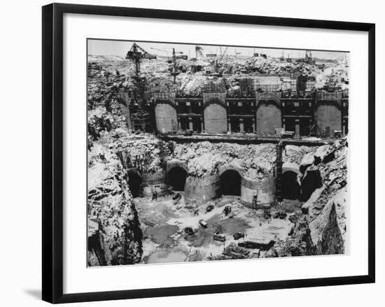 Construction of the Aswan High Dam-null-Framed Photographic Print