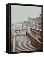 Construction of the Bridge Approach to Rotherhithe Tunnel, Bermondsey, London, 1906-null-Framed Stretched Canvas